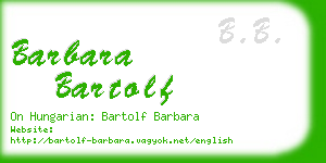 barbara bartolf business card
